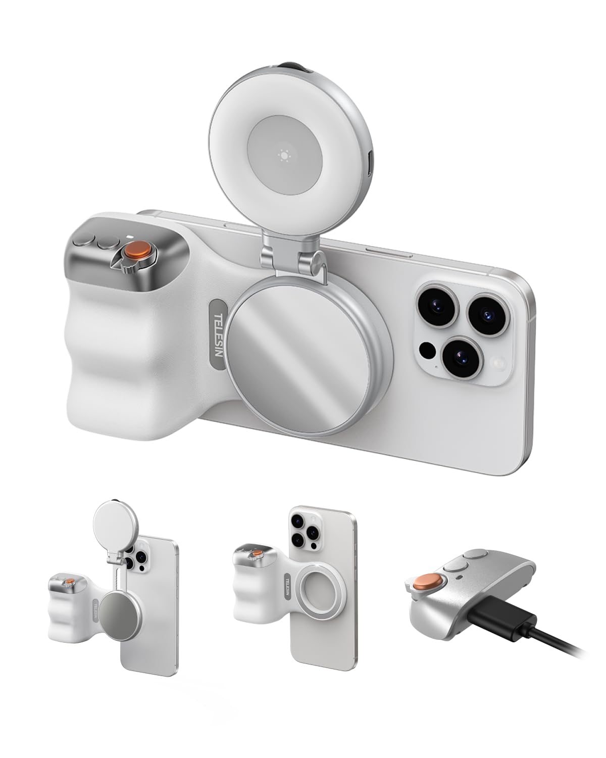 TELESIN MagSafe カメラグリップ スマホグリップ マグネット式 ズーム機能対応 magsafe TELESIN